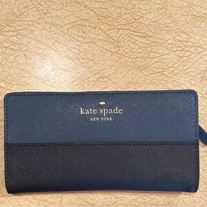 Kate Spade Navy Blue Leather Wallet